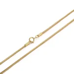 1.2mm Snake Necklace 18k Yellow Gold Round Liquid Chain Style - Image 2