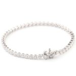 *Round moissanite Victoria Bracelet with Flower Lock - Image 5