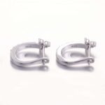 *Gorgeous White Gold Moissanite Round Cut Huggie Earrings - Image 3