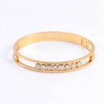 *Bezel Set Fancy Shapes Moissanite Bangle Bracelet - Image 6
