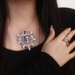 Red Eyes Skull:Daring Hip Hop White Gold Earrings