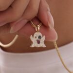 *Charming Moissanite Ghost Pendant  – The Perfect Halloween Gift - Image 6