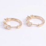 *Round, Marquise, Emerald Moissanite Hoop Earrings - Image 6