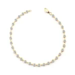 Elegant Bezel-Set Moissanite Gold Tennis Bracelet