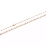 *18K Gold Round Moissanite Choker Necklace - Image 4