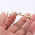 *Moissanite Pavé Letters and Smiley Face Bracelet - Image 4