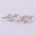 *Exquisite Cushion Cut Moissanite Hoop Earrings - Image 4