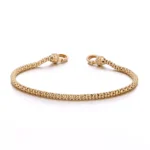 Diamond Chain Bracelet | 18K Yellow Gold Chain with Round-Cut Diamond Clasp - Image 2