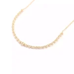 *18K Gold Round Moissanite Choker Necklace - Image 5