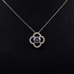 *16-Inch Luminous Clover Pendant Necklace with Halo - Image 8