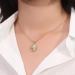 Round Cut Diamond Pendant Necklace Vintage Cross Medallion Motif(pendant only) - Image 5