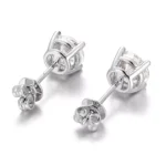 ​Solo Shine Stud Earrings | Lab Diamond Earrings in 18K White Gold(Earring backs not included) - Image 2