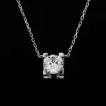 Modern Round Cut Lab Diamond Solitaire Pendant Necklace (Pendant Only)