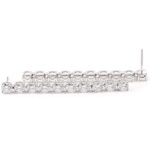 *Radiant Round Moissanite Linear Earrings - Image 4