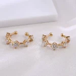 0.44ctw Lab Diamond Earring | 18K Yellow Gold Ear Cuffs with Lab Diamond