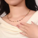 Rainbow Gemstone Symphony Necklace | 18K Yellow Gold Necklace with Multicolor Gemstone Beads - Image 5