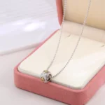 Annular Prosperity Pendant | Dual-Tone 18K Yellow Gold Accents with Diamond (Pendant Only)​ - Image 4