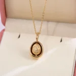 18K Yellow Gold Spinning Dharma Pendant | Diamond Accents and Rotating Base(Pendant Only) - Image 8