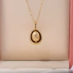 18K Yellow Gold Spinning Dharma Pendant | Diamond Accents and Rotating Base(Pendant Only) - Image 6