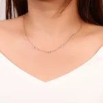 15-Stone Lab Diamond Choker | 18K Yellow Gold Lab Diamond Necklace with Round-Cut - Image 7