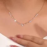 Pear Shape Lab Diamond Necklace | 18K Yeloow Gold Lab Diamond Choker with 19-Bead Accents​ - Image 7