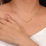 Pear Shape Lab Diamond Necklace | 18K Yeloow Gold Lab Diamond Choker with 19-Bead Accents​ - Image 8