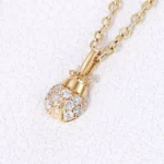 Round Cut Diamond Pendant Necklace Paved Ladybug Charm Style(pendant only) - Image 3
