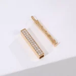 Round Cut Lab Diamond Pendant Necklace Retractable Fortune Bar Style(pendant only) - Image 4
