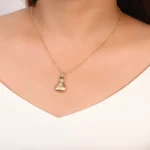 Lab Diamond Fortune Pendant | 18K Gold Money Bag Necklace with $ symbol(Pendant Only)