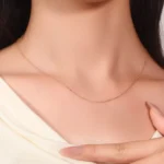 Classic Cable Elegance Necklace | 18K Yellow Gold Delicate Cable Chain - Image 3