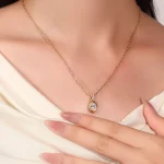 Vintage Oval Pendant | Oval-Cut Lab Diamond in 18K Yellow Gold (Pendant Only)​
