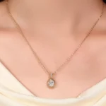 Vintage Oval Pendant | Oval-Cut Lab Diamond in 18K Yellow Gold (Pendant Only)​ - Image 5