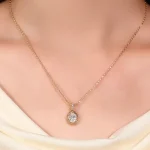 Vintage Oval Pendant | Oval-Cut Lab Diamond in 18K Yellow Gold (Pendant Only)​