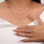 Pear Shape Lab Diamond Necklace | 18K Yeloow Gold Lab Diamond Choker with 19-Bead Accents​ - Image 9