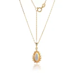 Vintage Floral Halo Lab Diamond Pendant in 18k Yellow Gold | Pendant Only