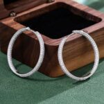 *Sparkling Moissanite Hoop Earrings - Image 6