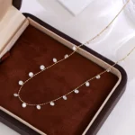 Adjustable Round Lab Diamond Station Necklace in 18k Yellow Gold - Image 5