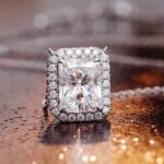 *3CT Radiant Moissanite Pendant Necklace with Halo Setting - Image 10