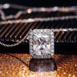 *3CT Radiant Moissanite Pendant Necklace with Halo Setting - Image 11