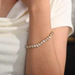 *Mix-Shaped Moissanite Tennis Bracelet Fancy Cut Geometric Style - Image 4