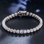 *Exquisite Round Cut White Gold Moissanite Bracelet - Image 7
