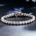 *Exquisite Round Cut White Gold Moissanite Bracelet - Image 6