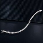 *Exquisite Round Cut White Gold Moissanite Bracelet - Image 8