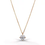 Aureate Solitaire Pendant | 1ct Round Lab Diamond Pendant in 18K Yellow Gold