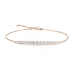 Diamond Radiance Bracelet | 18K Yellow Gold Chain with Graduated Round-Cut Lab Diamonds​