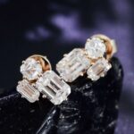 *Emerald Asscher Moissanite Stud Earrings - Image 3