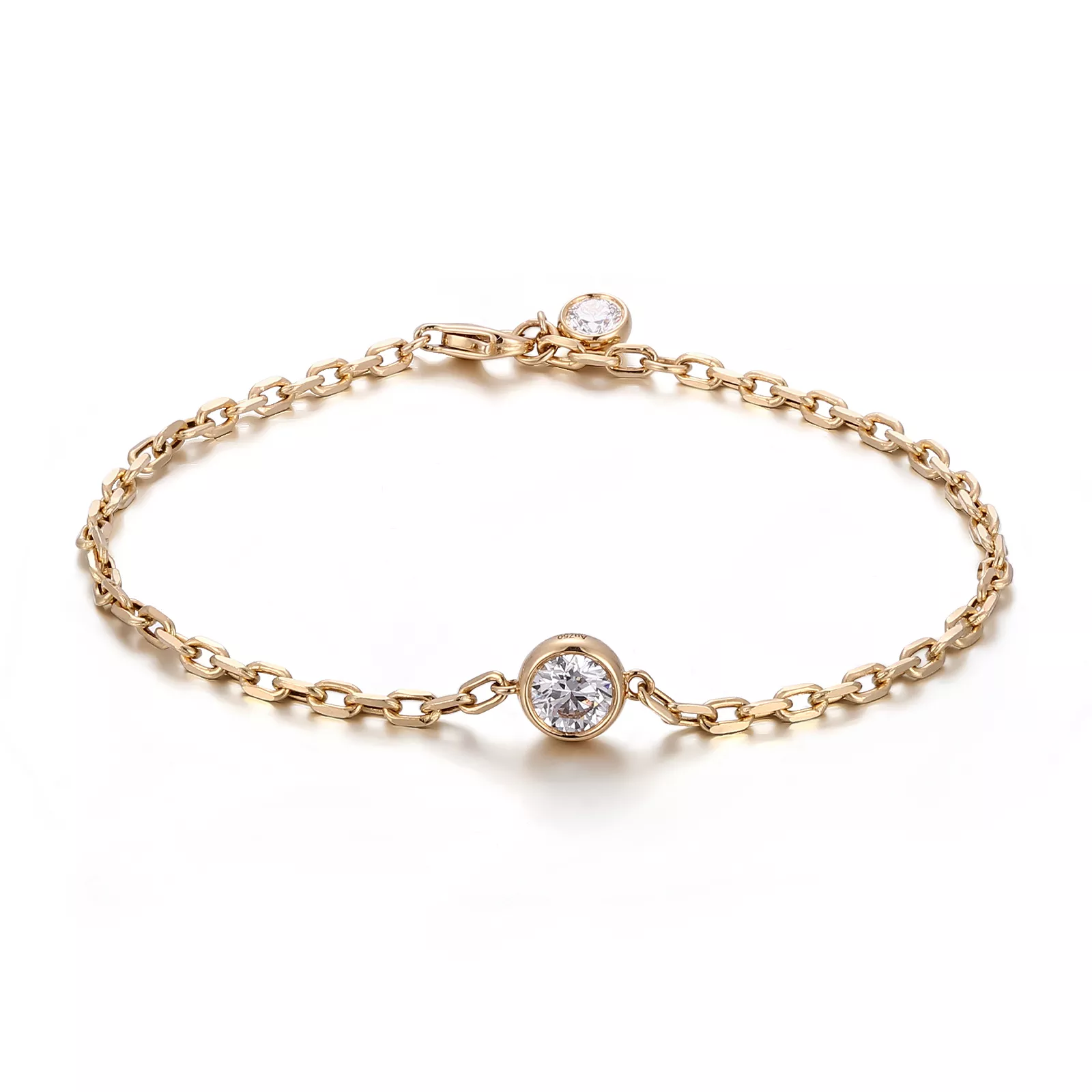 IMG_1599 Celestial Line Bracelet | 18K Yellow Gold Lab diamond Bracelet with Round-Cut Lab Diamond Accents - Image 1