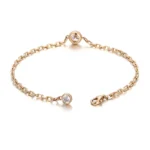 Celestial Line Bracelet | 18K Yellow Gold Lab diamond Bracelet with Round-Cut Lab Diamond Accents - Image 2