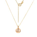 Golden Bubble Pendant | 18K Yellow Gold Single Lab Diamond Pendant (Pendant only) - Image 2