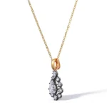 Pear of Starlight Pendant | 18K Waterfall-Inspired Diamond Pendant with Diamond Halo(Pendant Only) - Image 2